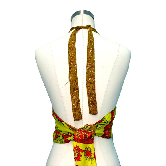 Bohemian wildflower halter top. (Reversible) - Picture 6 of 8